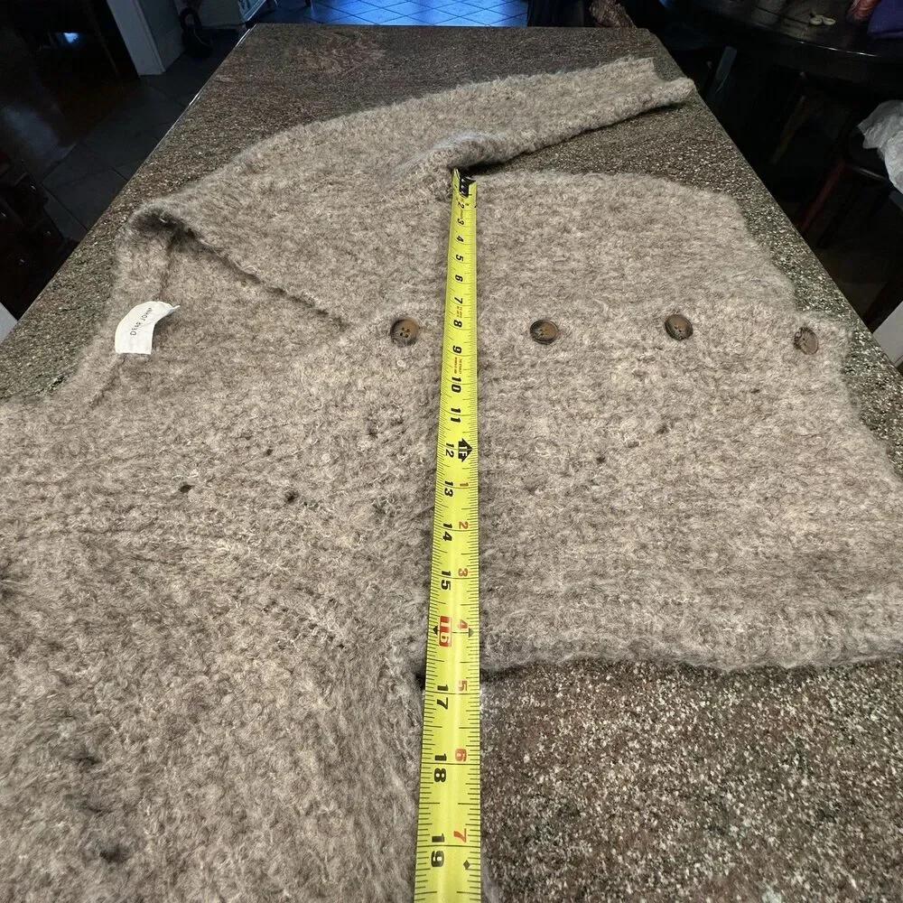 Dear John Long Sleeve gray cardigan‎ supper fluffy  Women's Size S. cable knit
